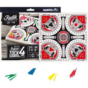 Made in Canada Rustik Classic Travel  Board Game - Super Tock 4 Bilingual Age 8+